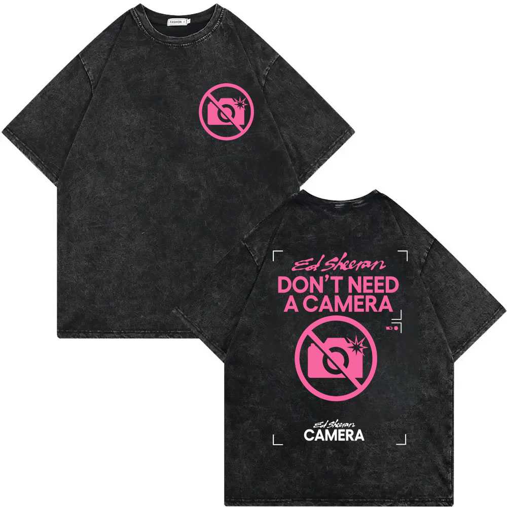 Vintage Fashion Trends 2026 - ヴィンテージウォッシュドエド・シーランループツアー2026マーチTシャツハイストリートファッショントレンドTシャツメンズレディースカジュアル半袖Tシャツ