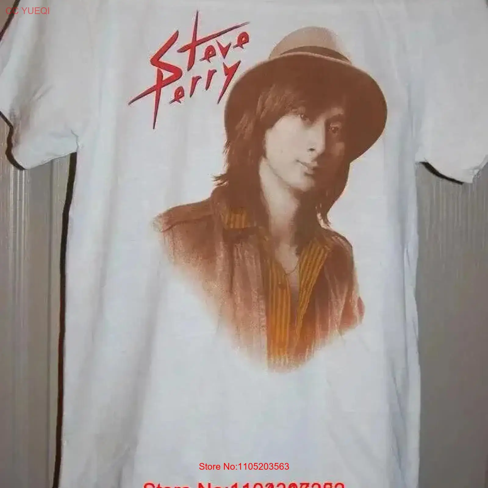 Vintage Fashion Jersey - スティーブ・ペリー コンサート メンズ Tシャツ ホワイト 全サイズ