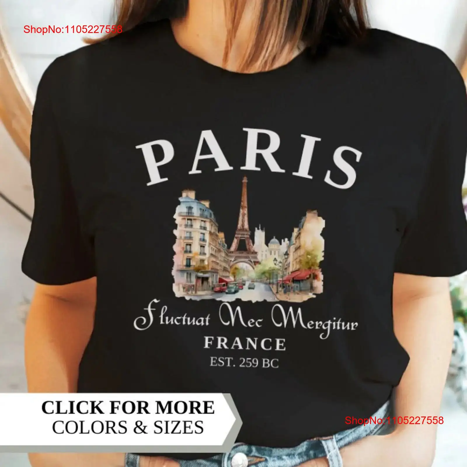 Vintage Fashion In Paris - パリ Tシャツ フランス旅行 ヴィンテージ バケーション クリスマス