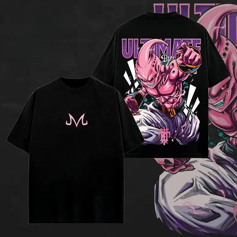 Fashion Y Vintage - 2026年新作夏物 ドラゴンボールプリント ショートTシャツ 孫悟空 ベジータ メンズ