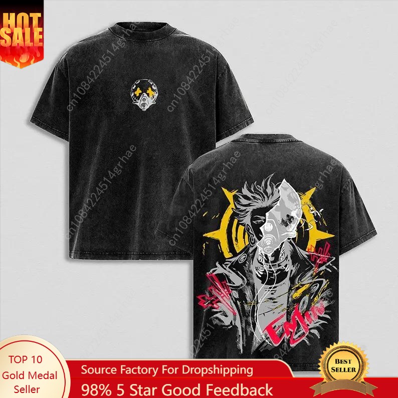 Vintage Fashion T Shirts - Gachiakuta ヴィンテージアニメウォッシュシャツアニメ愛好家 Tシャツギフトグラフィックプリント Tシャツオーバーサイズファッション男性女性ストリート Tシャツ