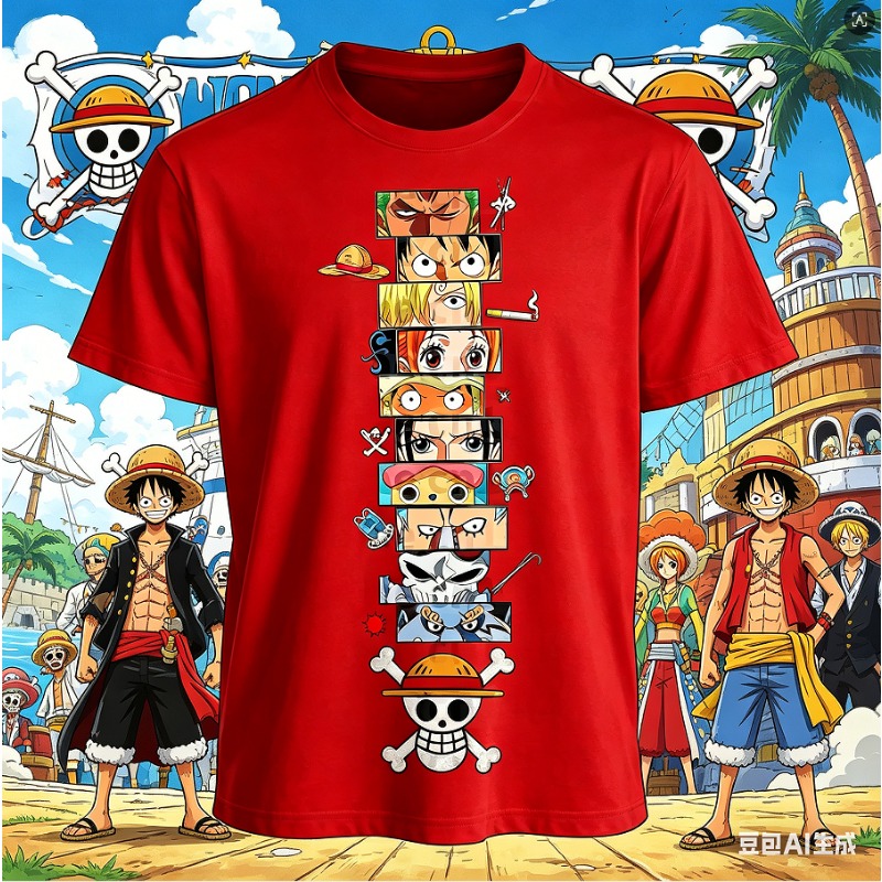 Fashion Y Vintage - 2026年夏 ワンピース ヴィンテージ風コットン プリントTシャツ 麦わら帽子 クルー