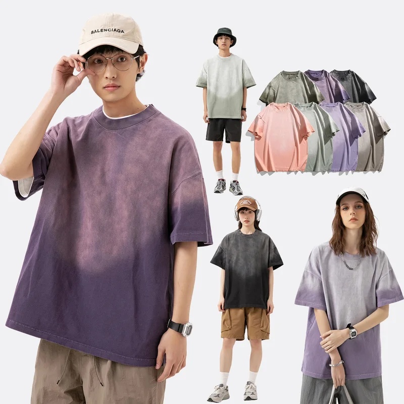 300g高品質コットンTシャツ メンズ ストリートウェア フ - Vintage Fashion T Shirts のレビューと価格
