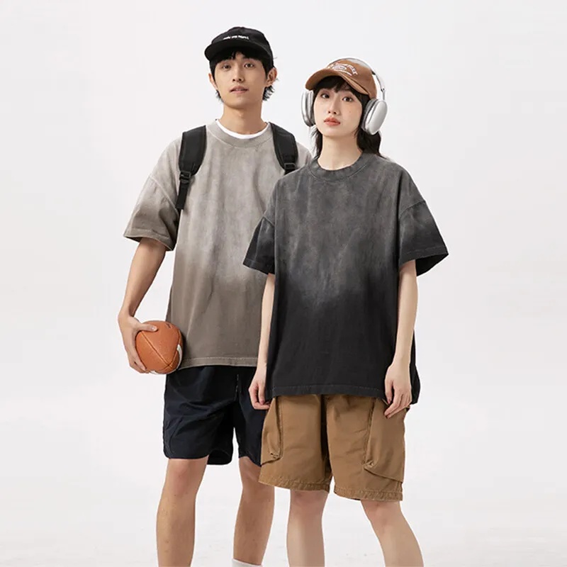 300g高品質コットンTシャツ メンズ ストリートウェア フ - Vintage Fashion T Shirts のレビューと価格