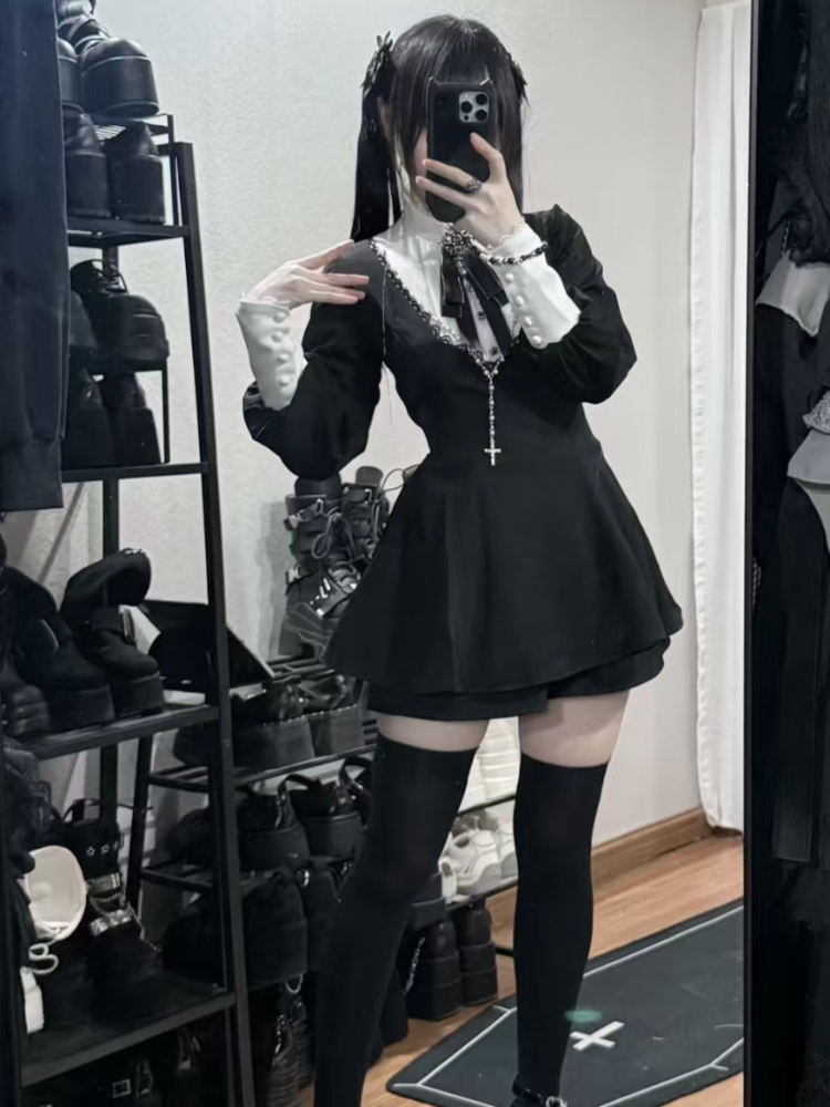 2026年 日本ゴシックヴィンテージ スリムドレススーツ レ - Vintage Fashion Retro Outfit のレビューと価格