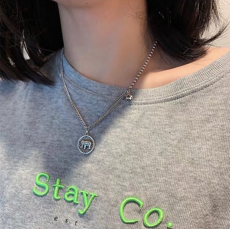 純銀製のヴィンテージ象ネックレス（女性用）、ファッショナブル - Vintage Fashion Instagram のレビューと価格