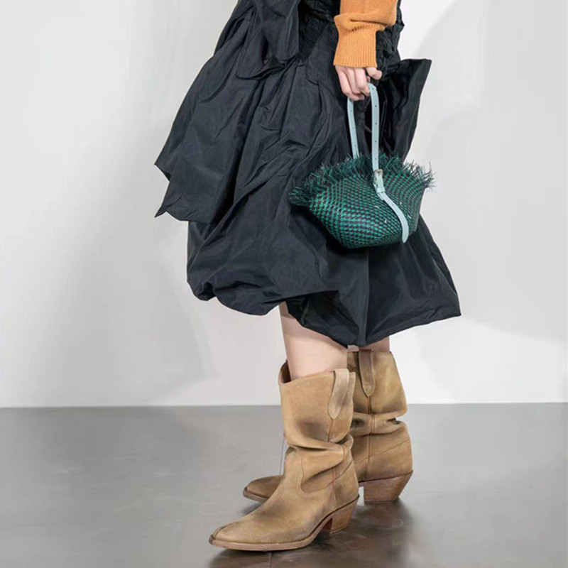 ファッションヴィンテージブーツ スプリットトゥ 韓国風チャン - Vintage Fashion Online のレビューと価格