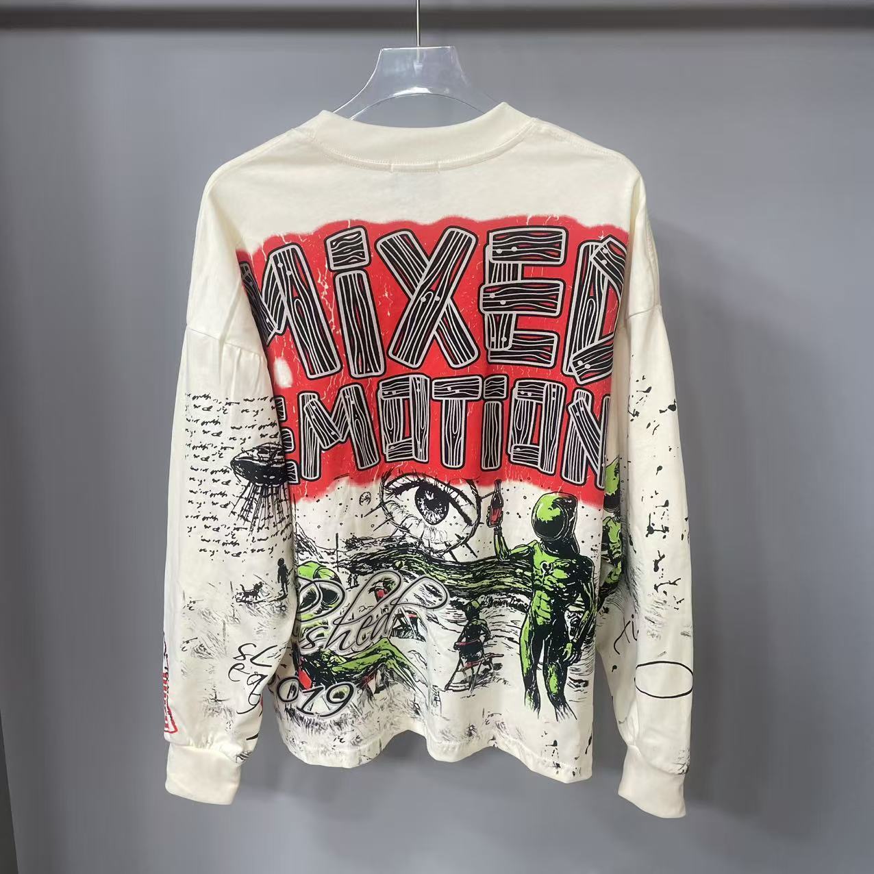高品質デザイナー MIXED-EMOTION 長袖Tシャツ  - Vintage Fashion T Shirts のレビューと価格
