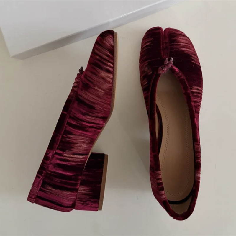 ファッションプリーツデザイナーフランネルスプリットトゥ女性用 - Vintage Fashion Online のレビューと価格