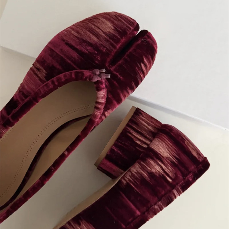 ファッションプリーツデザイナーフランネルスプリットトゥ女性用 - Vintage Fashion Online のレビューと価格