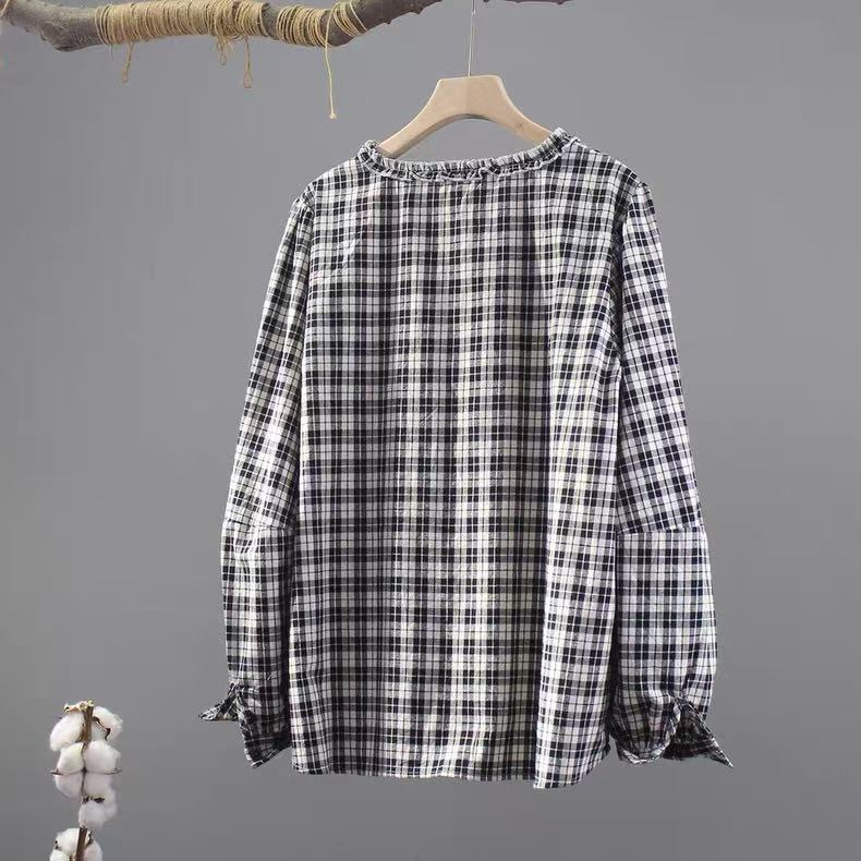 2026年日本のファッション女性用チェックシャツ、100%コ - Vintage Fashion In Japan のレビューと価格
