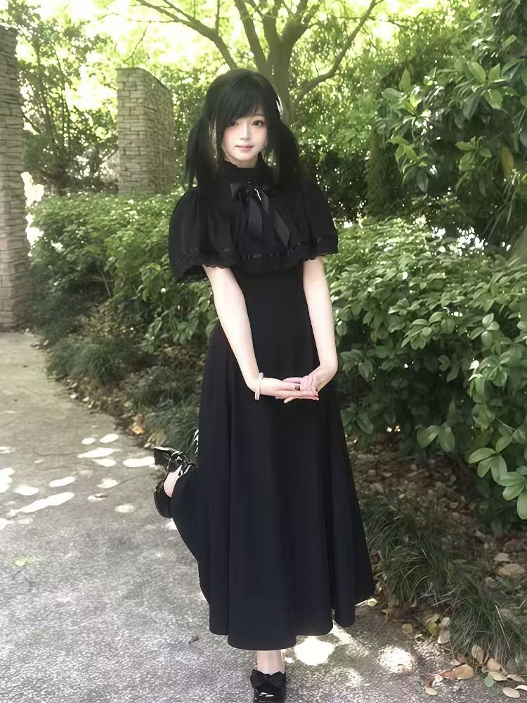 ゴシック原宿スリムレースレトロドレス女性ハイストリートヴィン - Vintage Fashion Retro Outfit のレビューと価格