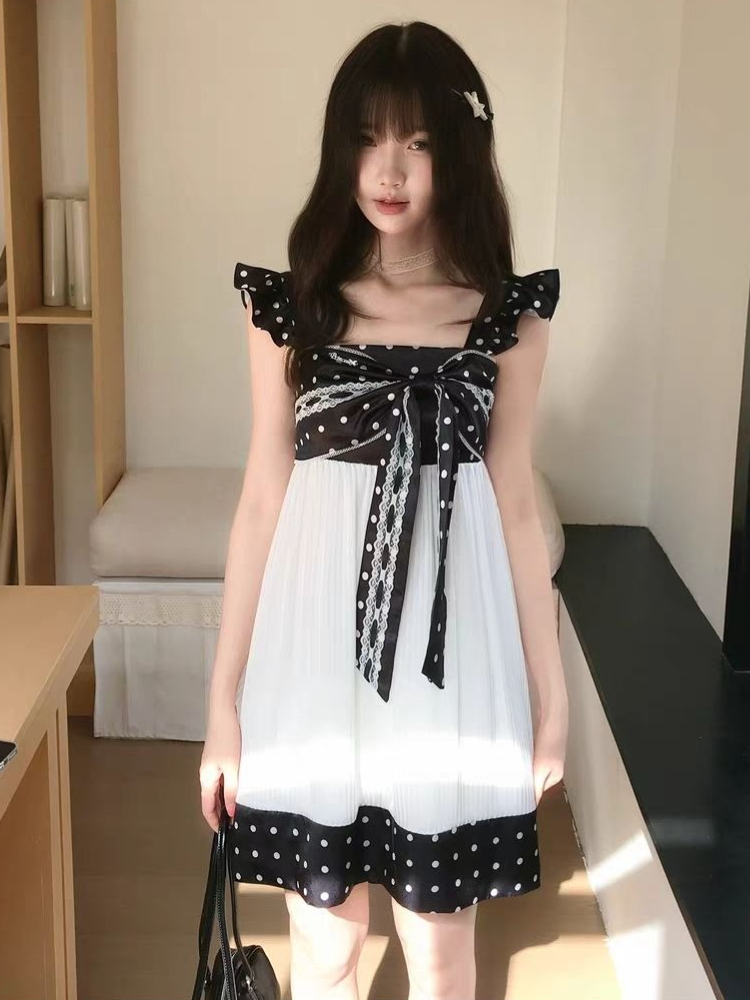 日本のヴィンテージ甘いリボンデザインミニドレス女性シックな  - Vintage Fashion Retro Outfit のレビューと価格
