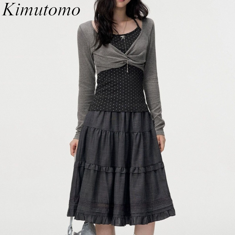 Kimutomo レディース Tシャツ 長袖 パッチワーク  - Vintage Fashion T Shirts のレビューと価格