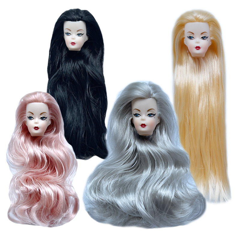 青い目のウェーブカールヘアドールヘッド、11.5インチドール - Fashion Y Vintage のレビューと価格