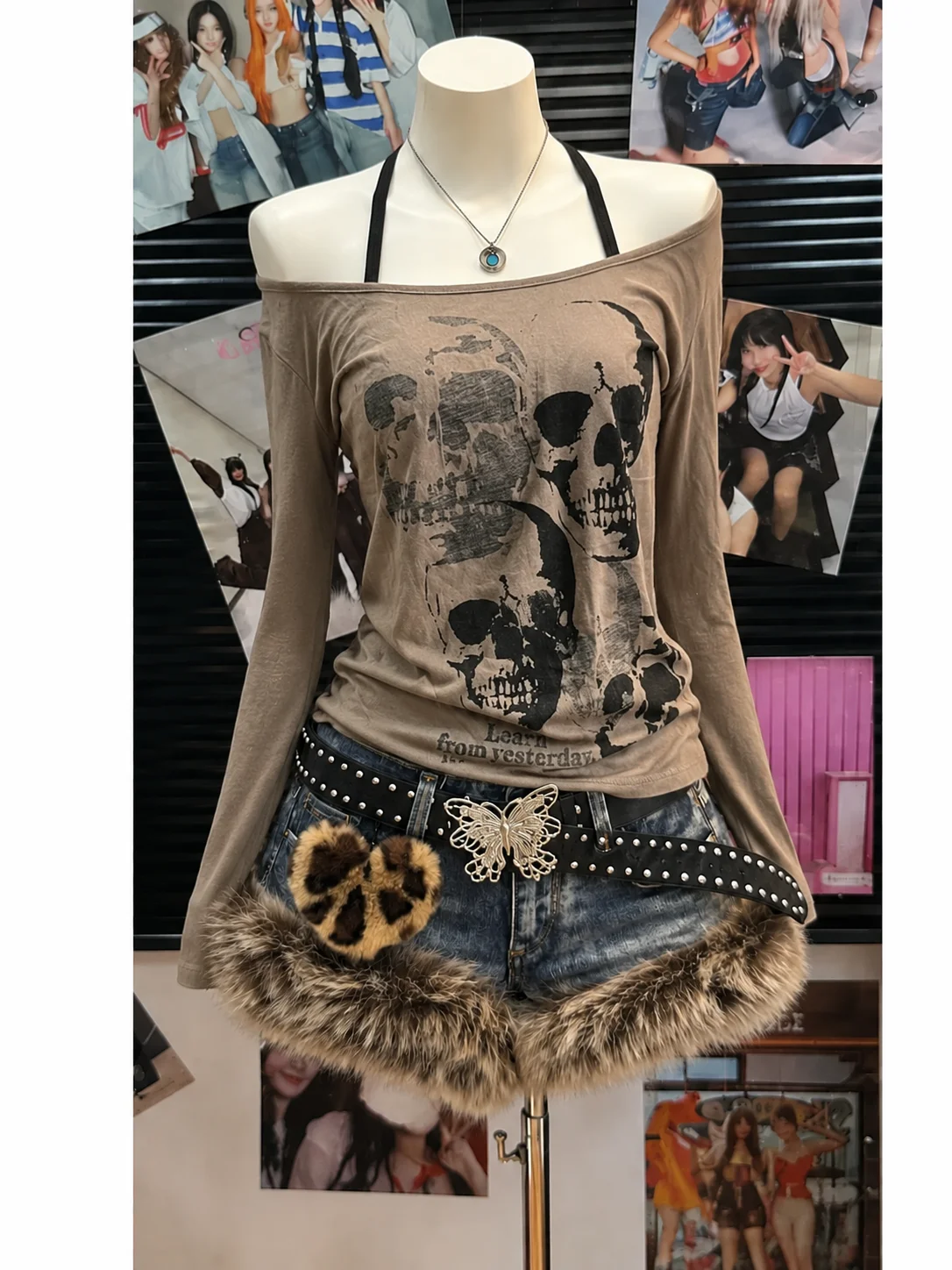 パンク・サブカルチャー風のレディース2点セット。ヴィンテージ - Vintage Fashion Retro Outfit のレビューと価格