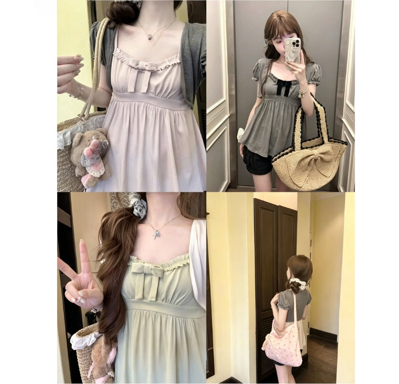 韓国 Y2k カワイイ ツーピース トップスセット レディー - Vintage Fashion Retro Outfit のレビューと価格