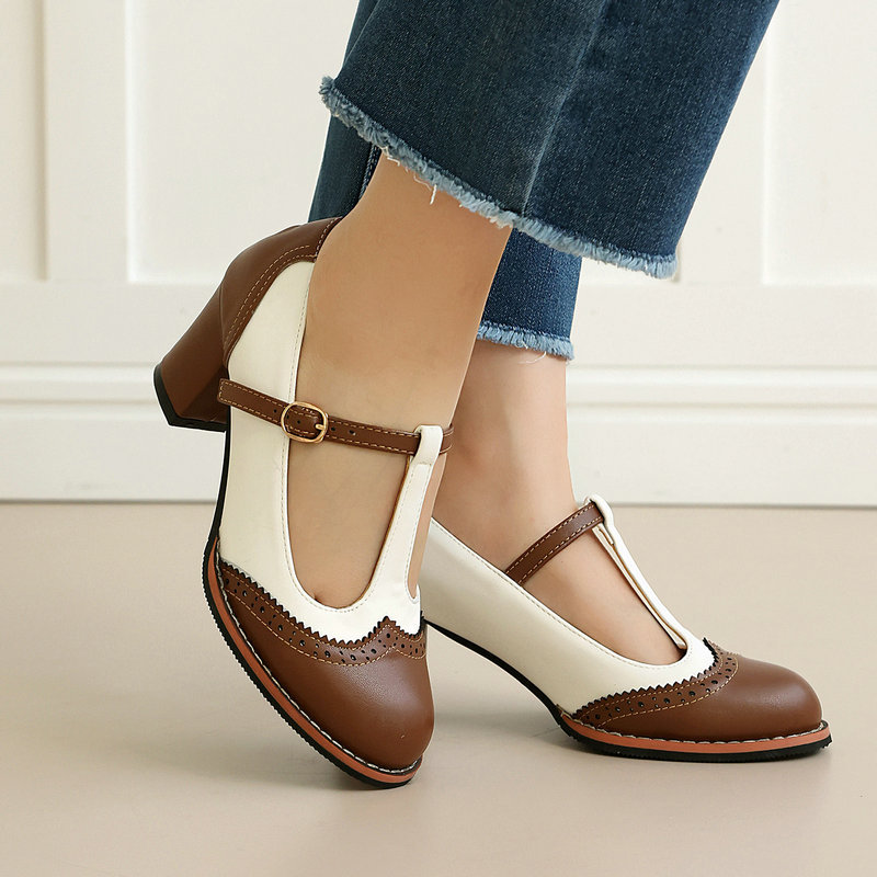 レディース メリージェーン パンプス Tストラップ バックル - Vintage Fashion Online のレビューと価格