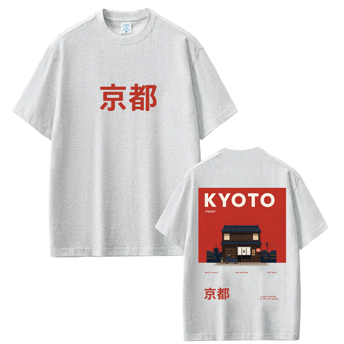 日本のスタイル、京都をモチーフにしたグラフィックTシャツ。メ - Vintage Fashion Kyoto のレビューと価格