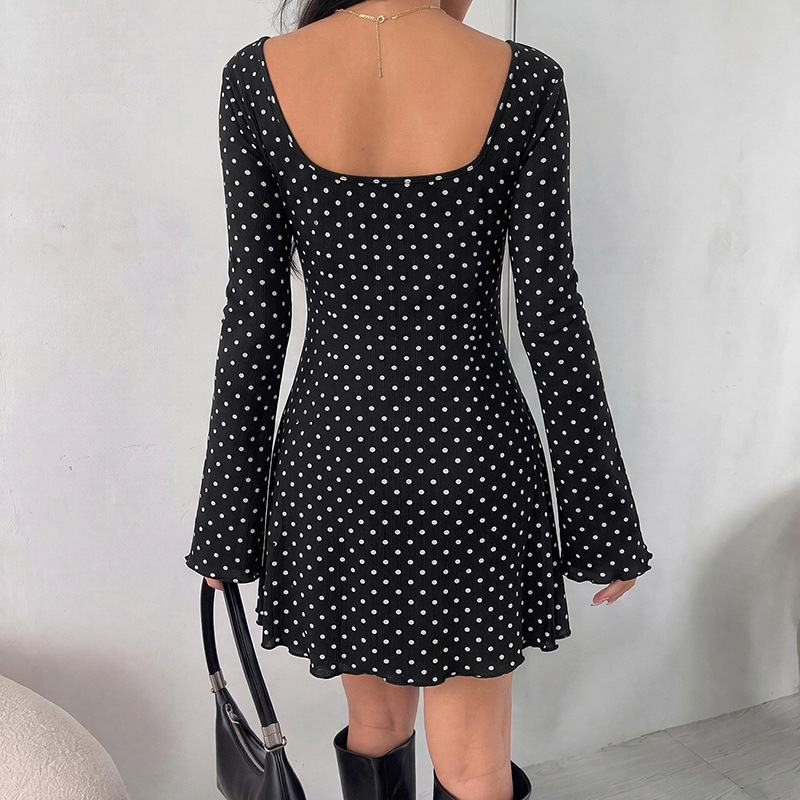 レディース ヴィンテージ ドット柄 レース Vネック ウエス - Vintage Fashion Retro Outfit のレビューと価格